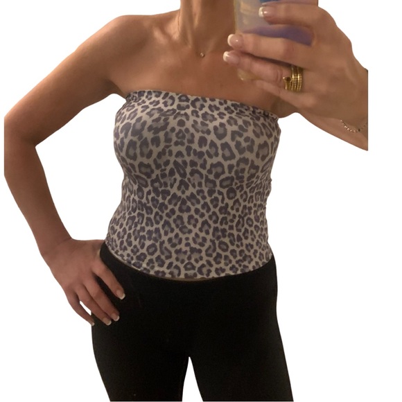 LOVE SEX MONEY leopard strapless tube top. Stretchy nylon NWOT - Picture 6 of 6